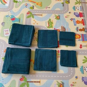 Elvana Home Ultra Soft 6 Pack Cotton Towel Set, New! Teal color